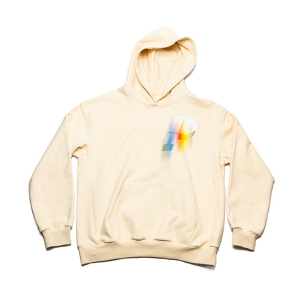 Heritage Gradient Oversized Fleece Hoodie - Wimbledon White