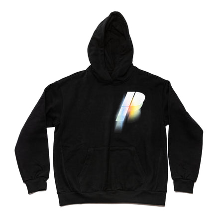 Heritage Gradient Oversized Fleece Hoodie - Kyoto Black